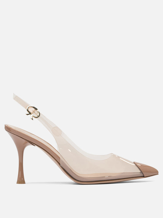 Gianvito Rossi "Diana 85 mm" Slingbacks Beige

