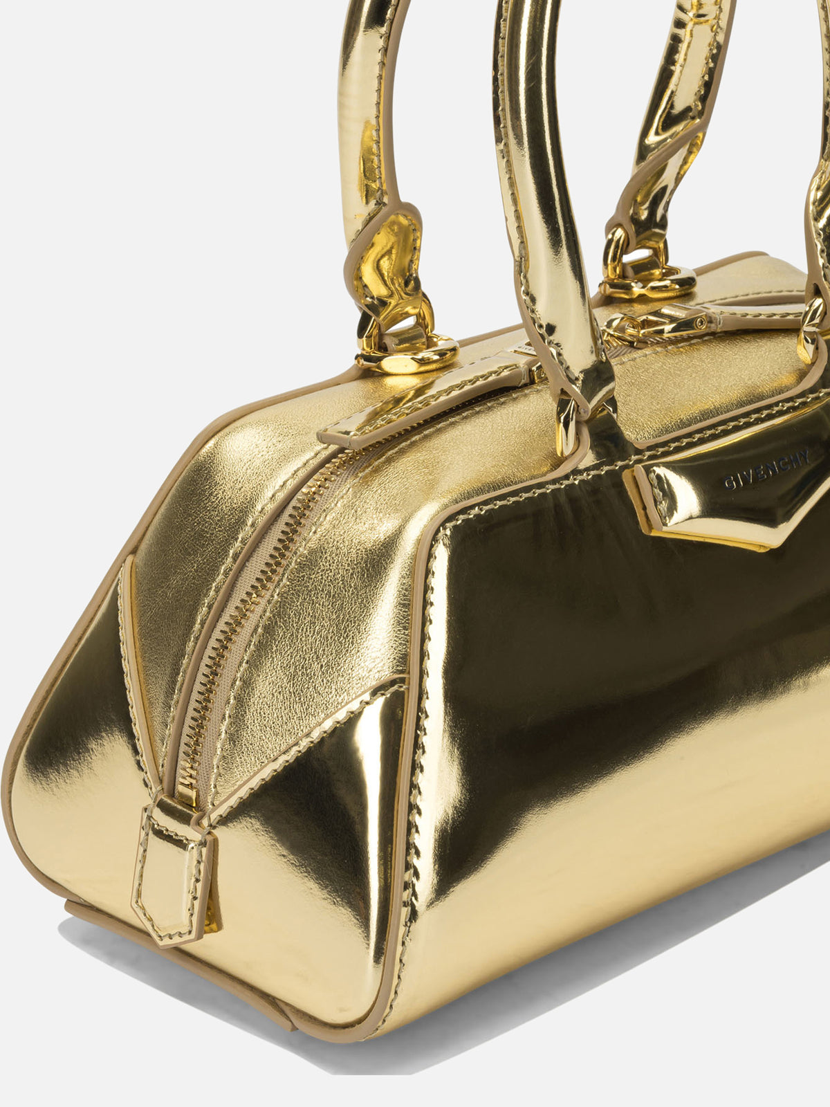 Givenchy "Antigona East-West" handbag bag Gold