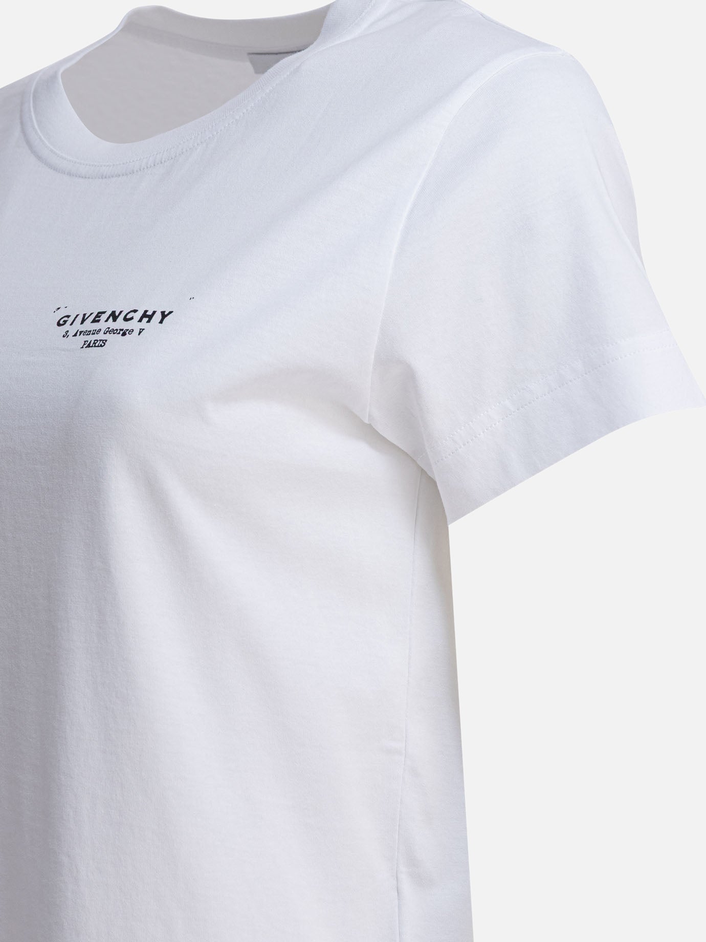 T-shirt girocollo Logo  Bianco - Givenchy Donna | PDP | VIETTI Online Store | Zoom-Modal_4
