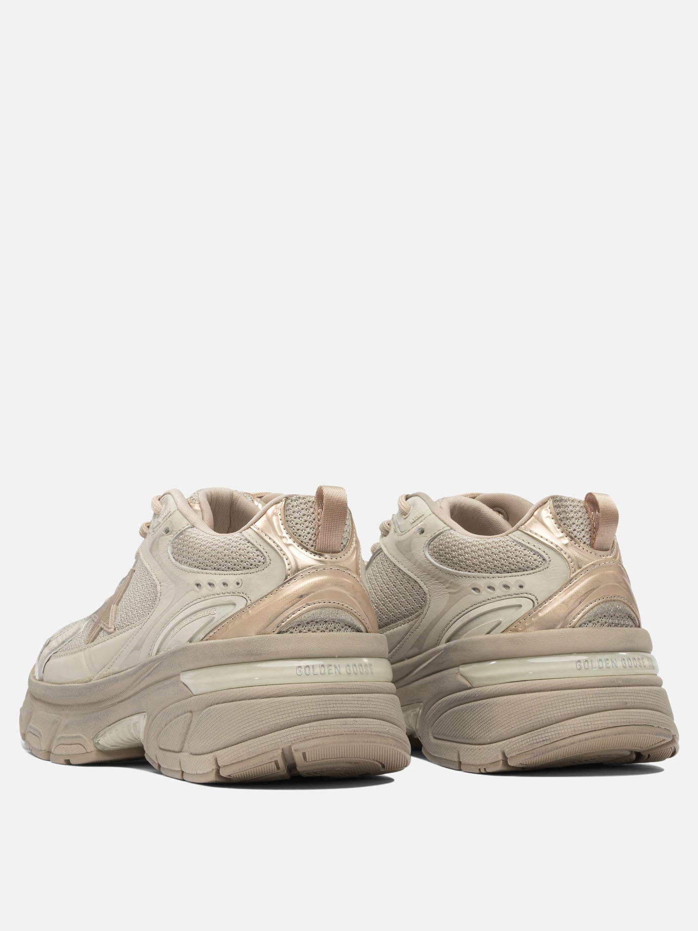 Low top sneakers 49% polyester 30% cow leather 12% polyurethane textile 9% ovine leather - 100% rubber  Grey - Golden Goose Women | PDP | VIETTI Online Store | Zoom-Modal_4

