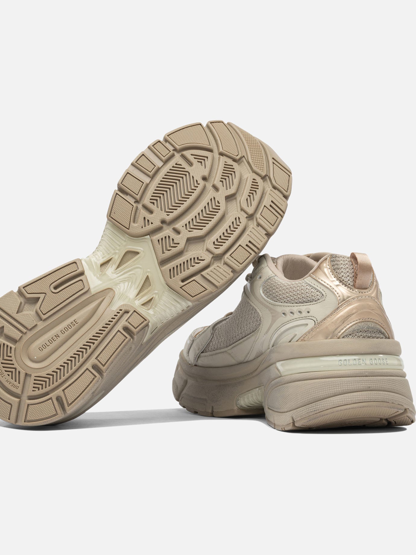 Low top sneakers 49% polyester 30% cow leather 12% polyurethane textile 9% ovine leather - 100% rubber  Grey - Golden Goose Women | PDP | VIETTI Online Store | thumbnail_5