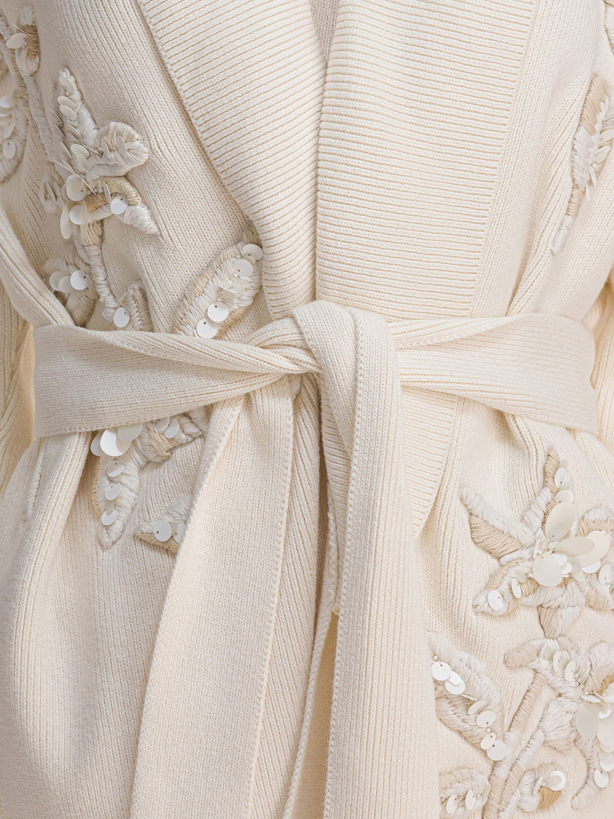 Golden Goose Cardigan with floral embroidery White