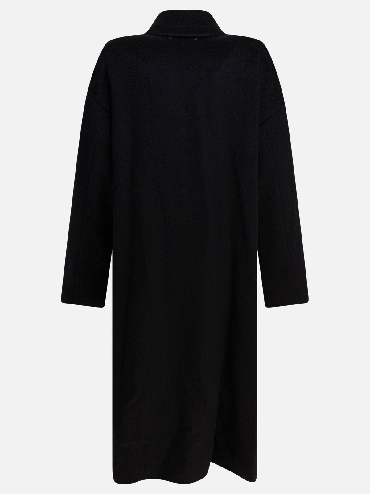 Golden Goose Single-breasted cocoon coat Black - VIETTI