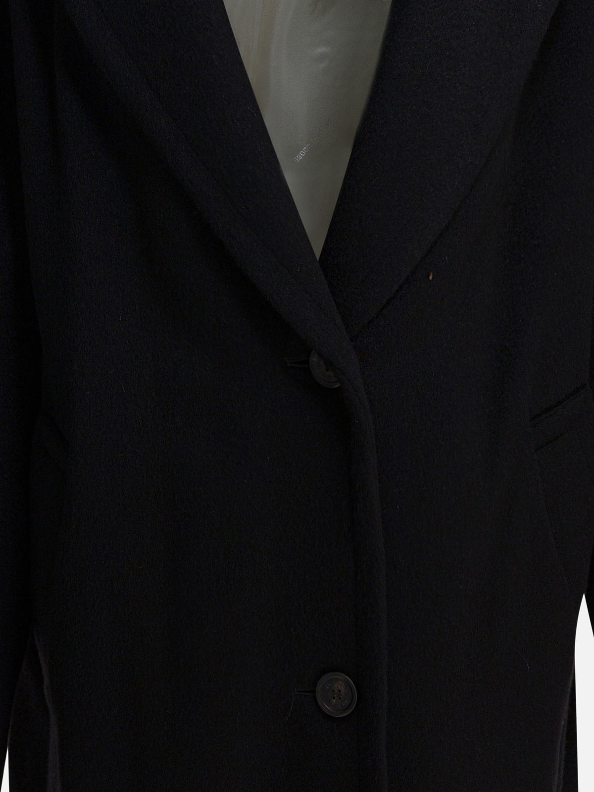 Golden Goose Single-breasted cocoon coat Black