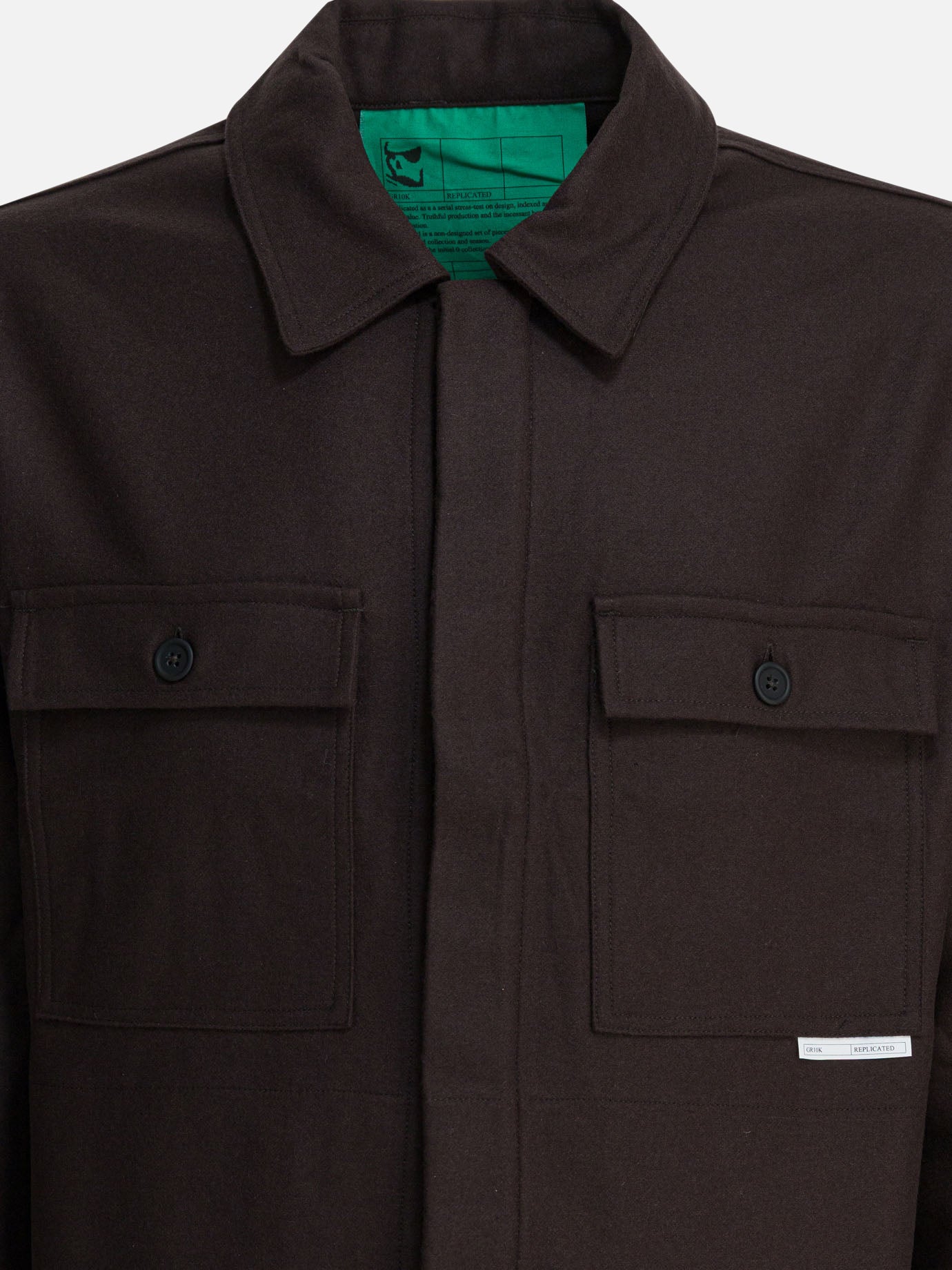 Giacche overshirt Tinta unita  Marrone - Gr10K Uomo | PDP | VIETTI Online Store | Zoom-Modal_3
