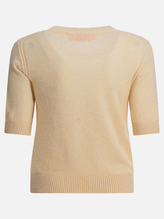 Guest in Residence Cashmere crew-neck sweater Yellow


