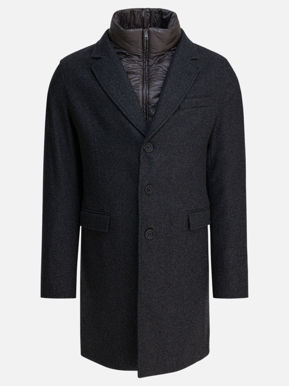 Herno Wool coat with vest Grey