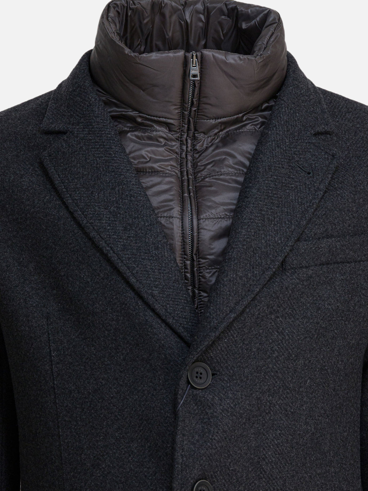 Herno Wool coat with vest Grey