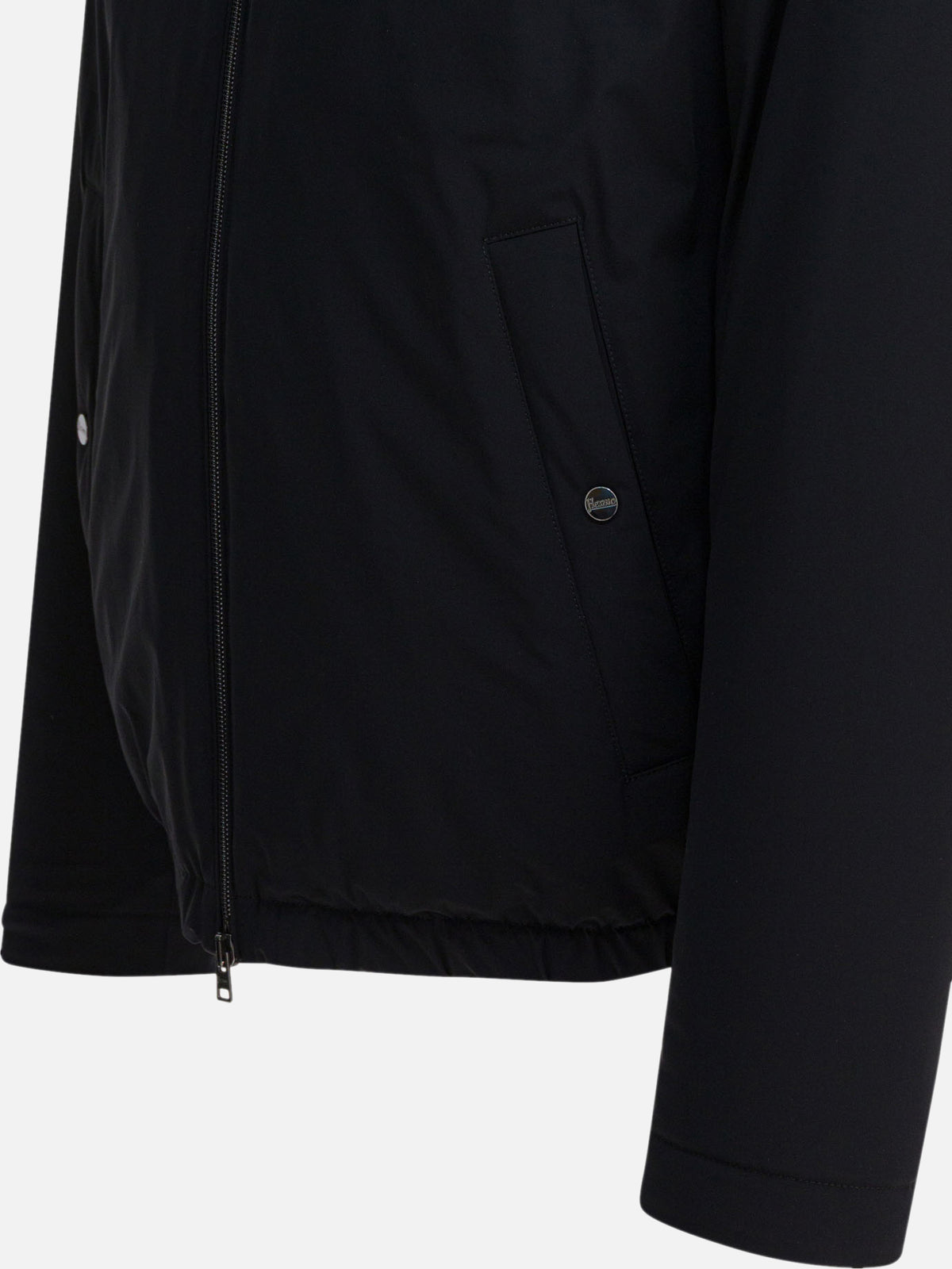 Herno Short down jacket with hood Black