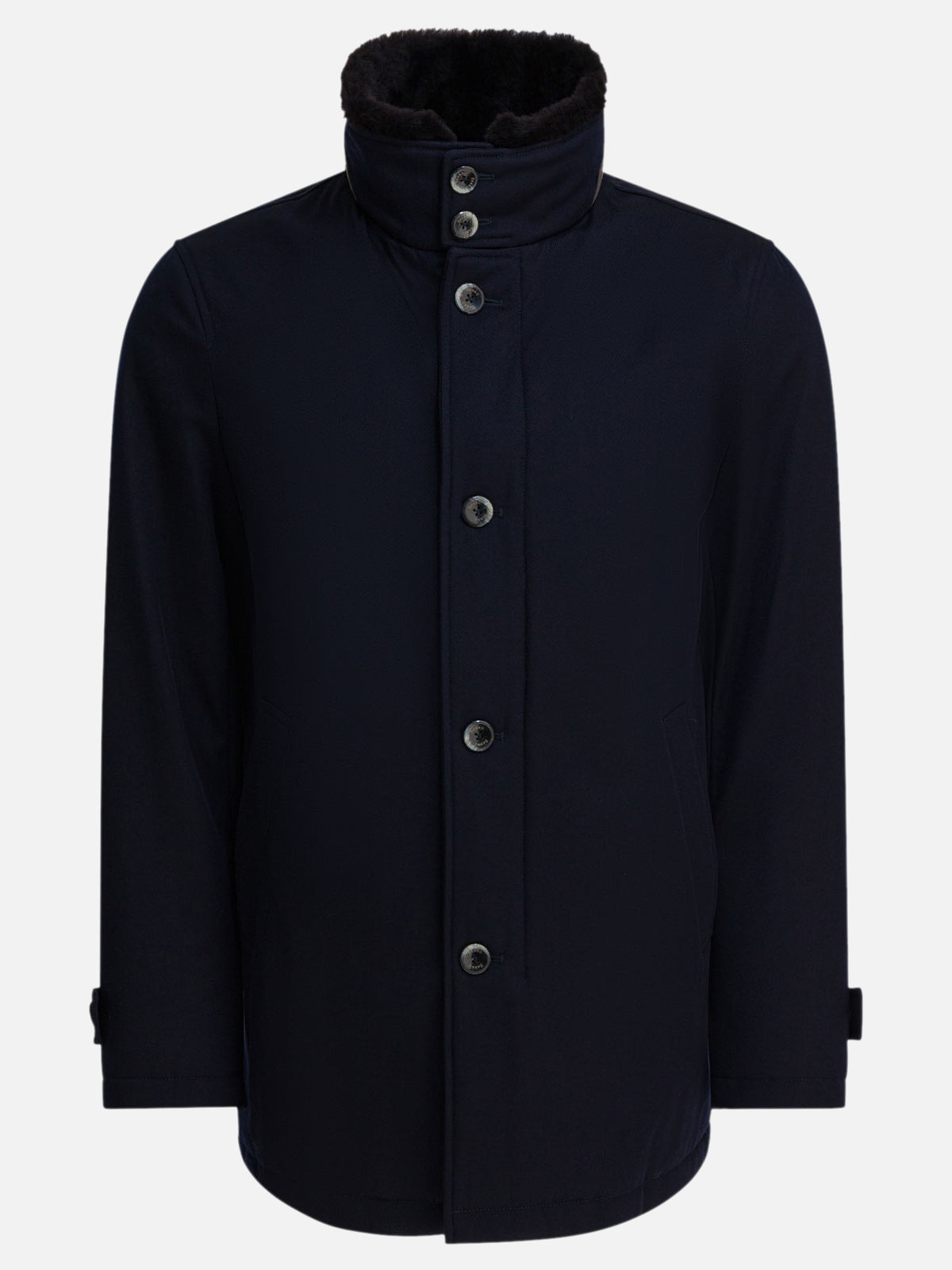 Herno Virgin wool long coat Blue