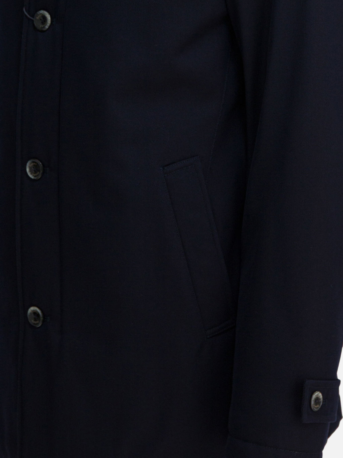 Herno Virgin wool long coat Blue - VIETTI