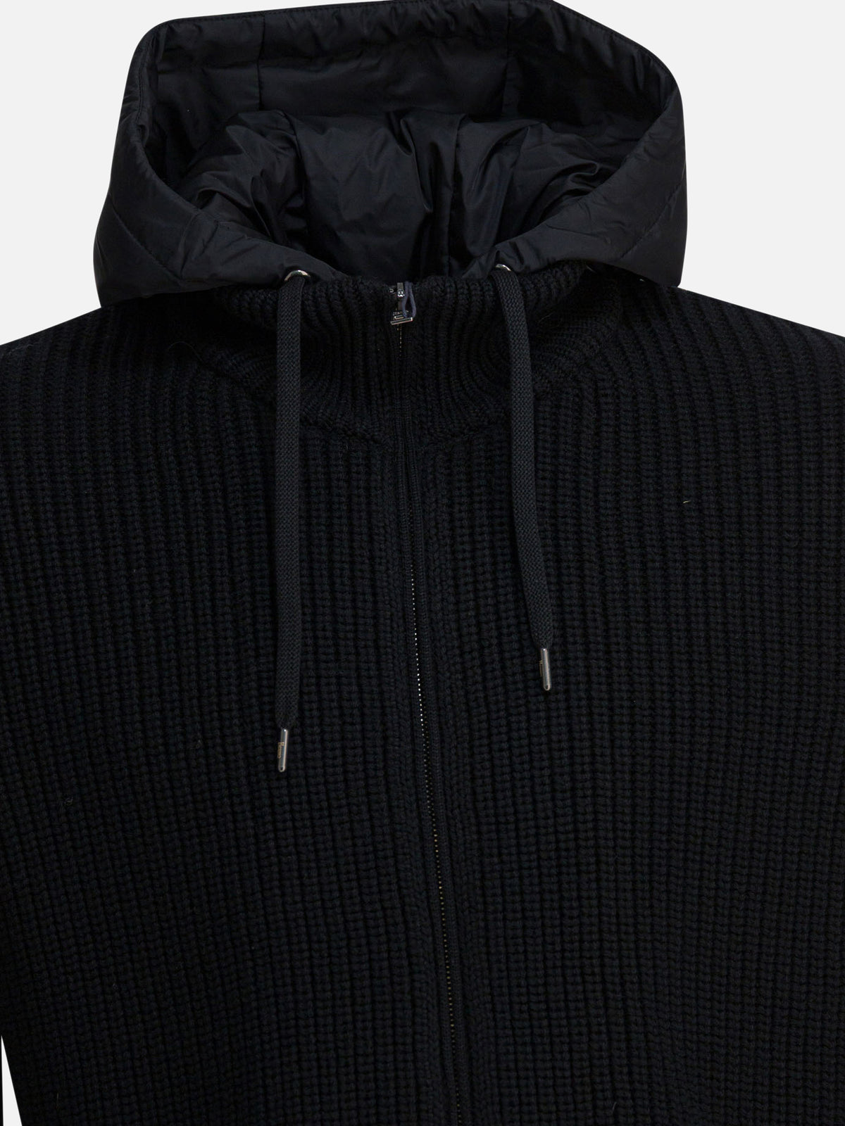 Herno Virgin wool short down jacket Black - VIETTI