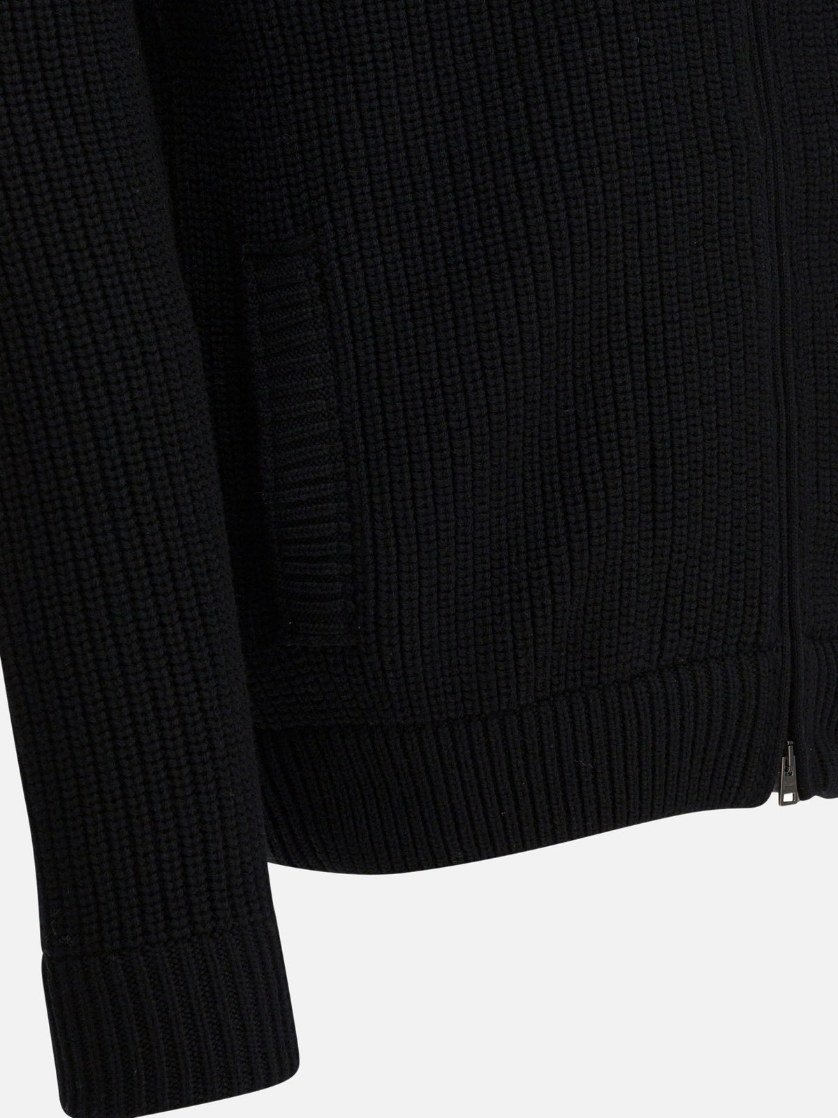 Herno Virgin wool short down jacket Black