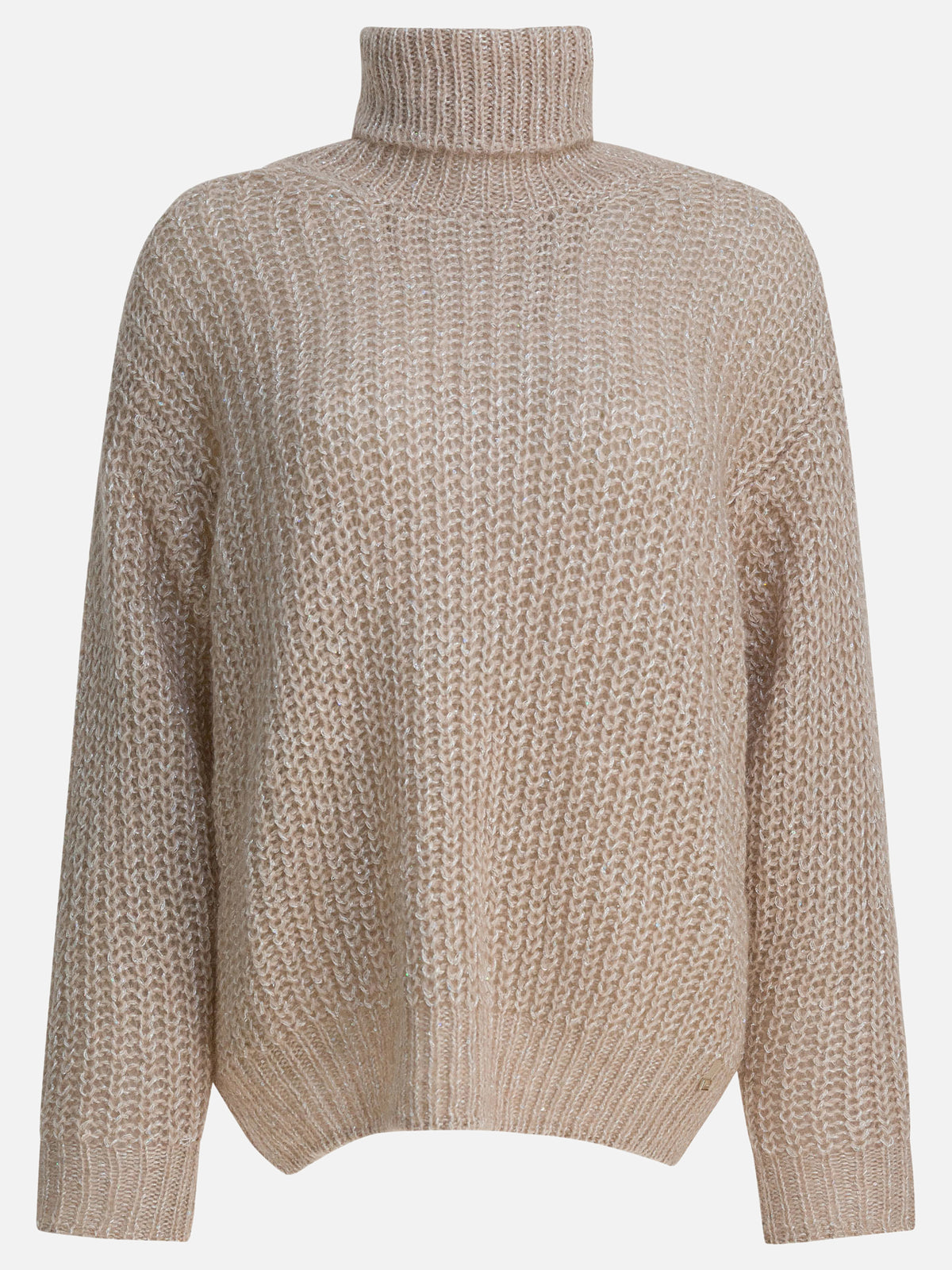 Herno Wool and alpaca turtleneck sweater Beige