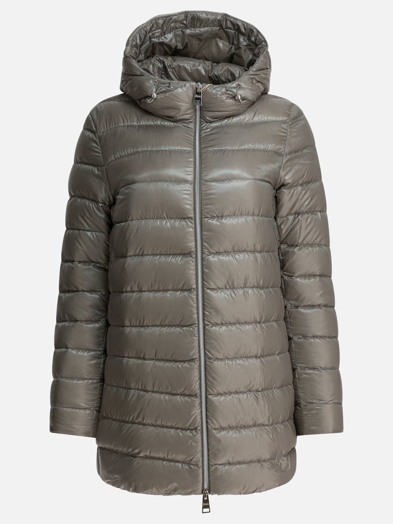 Down coats Solid colour  Grey - Herno Women | PDP | VIETTI Online Store | thumbnail