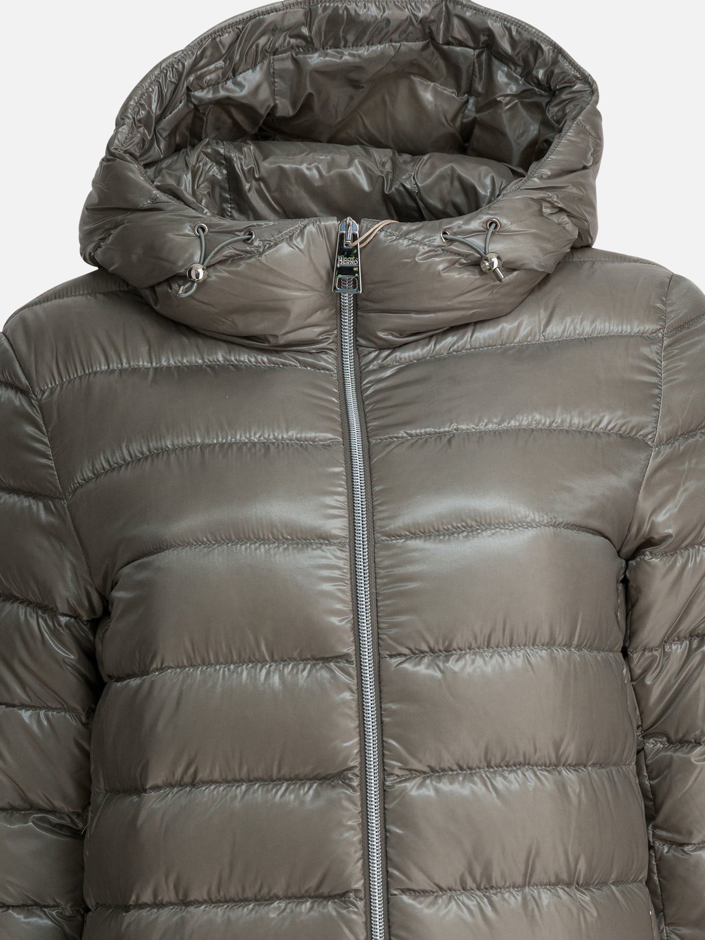 Down coats Solid colour  Grey - Herno Women | PDP | VIETTI Online Store | thumbnail_3