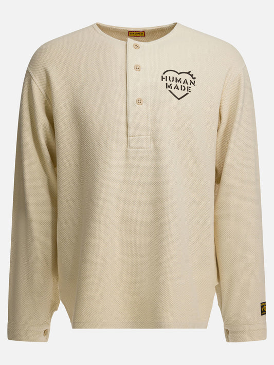 T-shirt serafino Logo  Bianco - Human Made Uomo | PDP | VIETTI Online Store 
