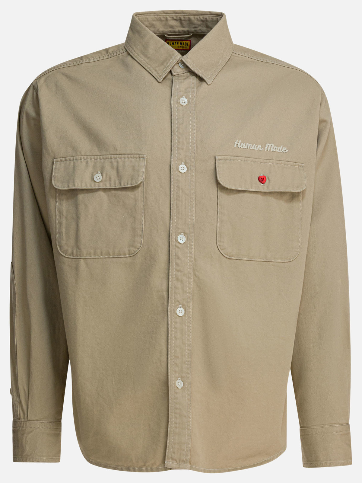Human Made Overshirt jacket with print Beige