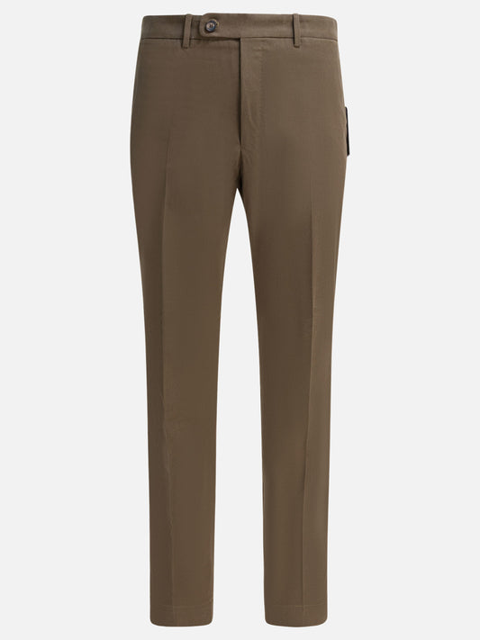 Pantaloni sartoriali Solid colour  Marrone - Incotex Uomo | PDP | VIETTI Online Store 
