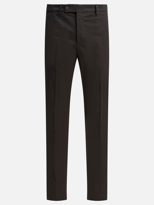 Pantaloni sartoriali Solid colour  Marrone - Incotex Uomo | PDP | VIETTI Online Store 
