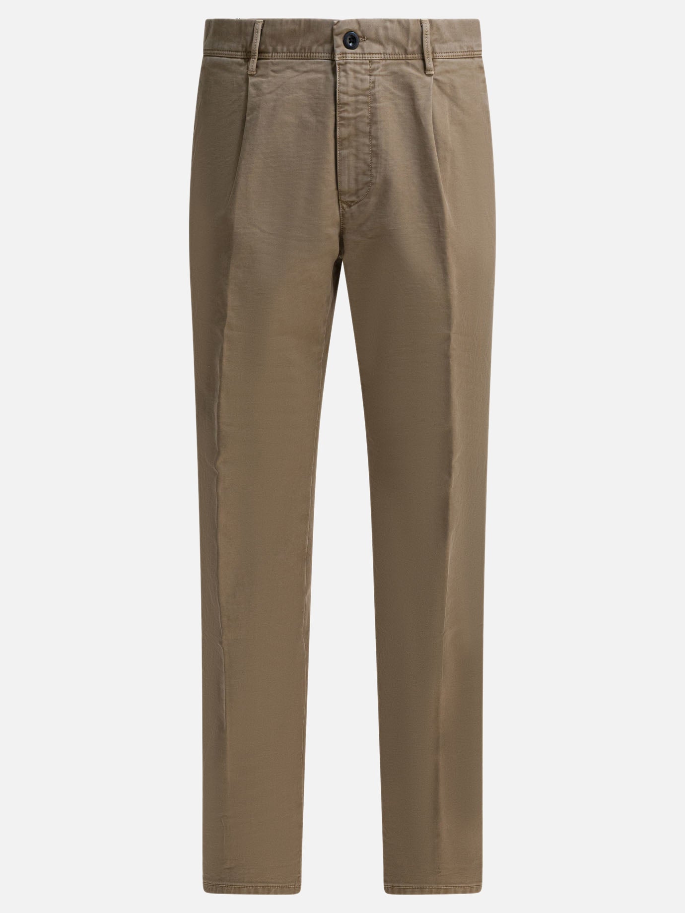Pantaloni casual Solid colour  Beige - Incotex Slacks Uomo | PDP | VIETTI Online Store | Zoom-Modal
