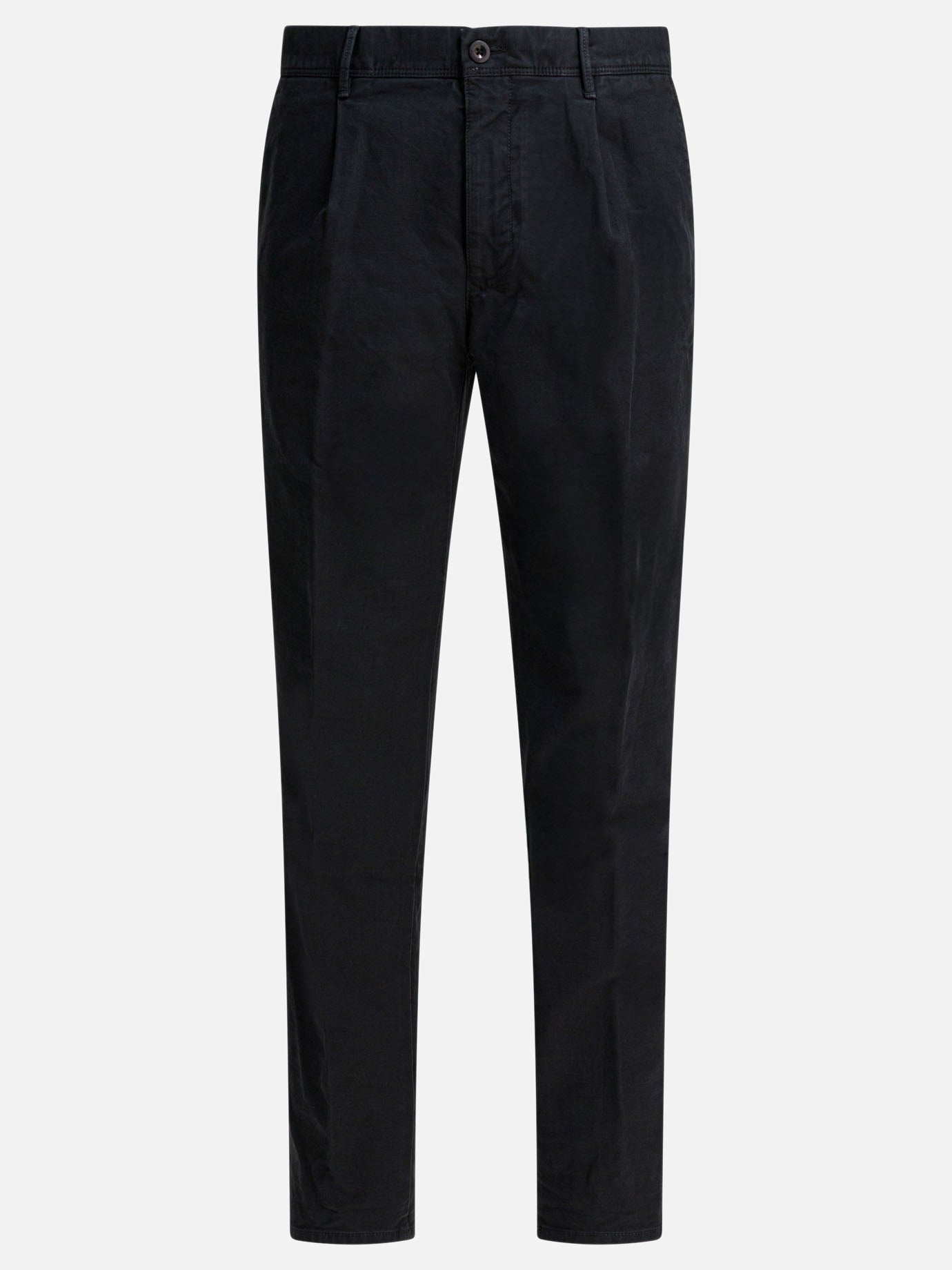 Pantaloni casual Solid colour  Nero - Incotex Slacks Uomo | PDP | VIETTI Online Store | thumbnail
