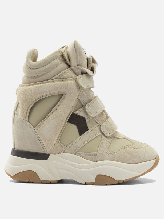 High top sneakers 100% cow leather - 100% rubber  Beige - Isabel Marant Women | VIETTI Online Store 
