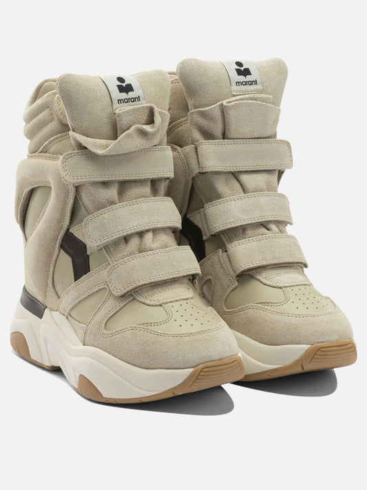 High top sneakers 100% cow leather - 100% rubber  Beige - Isabel Marant Women | VIETTI Online Store | 2
