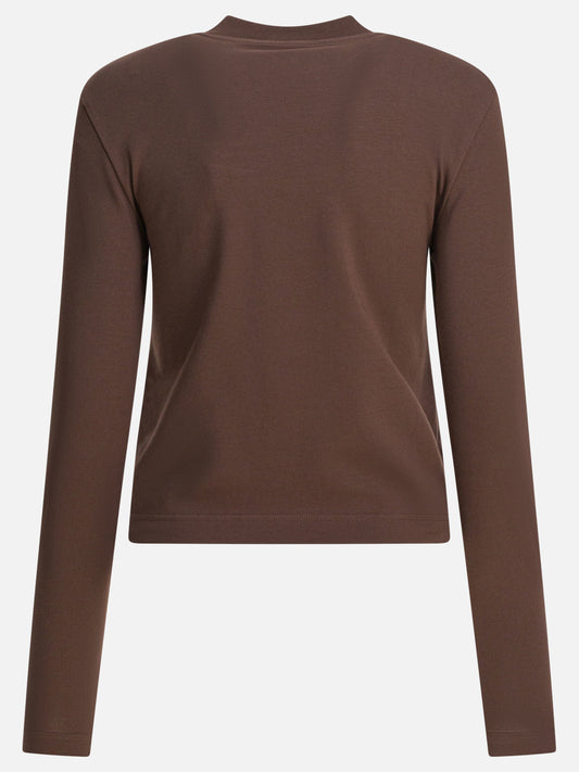 T-shirt girocollo Logo  Marrone - Jacquemus Donna | PLP | VIETTI Online Store | 2
