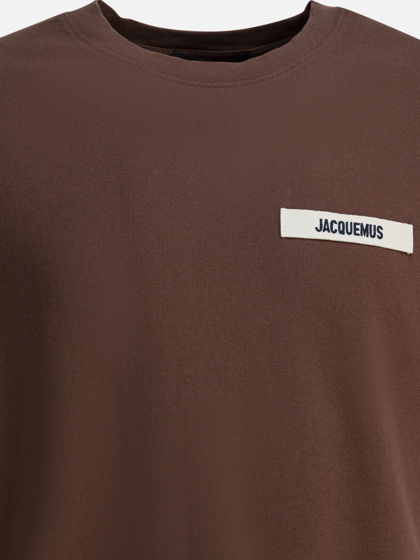 Jacquemus T-shirt with Gros Grain logo Brown - Men | VIETTI Online