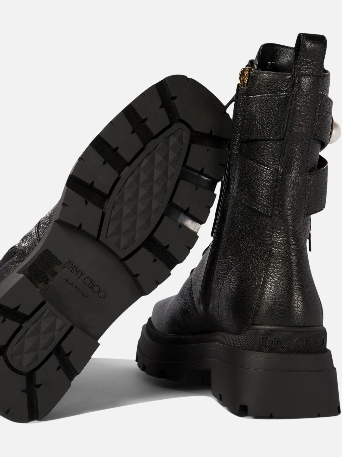 Anfibi 90% goat 10% lamb - 100% rubber  Nero - Jimmy Choo Donna | PDP | VIETTI Online Store | Zoom-Modal
