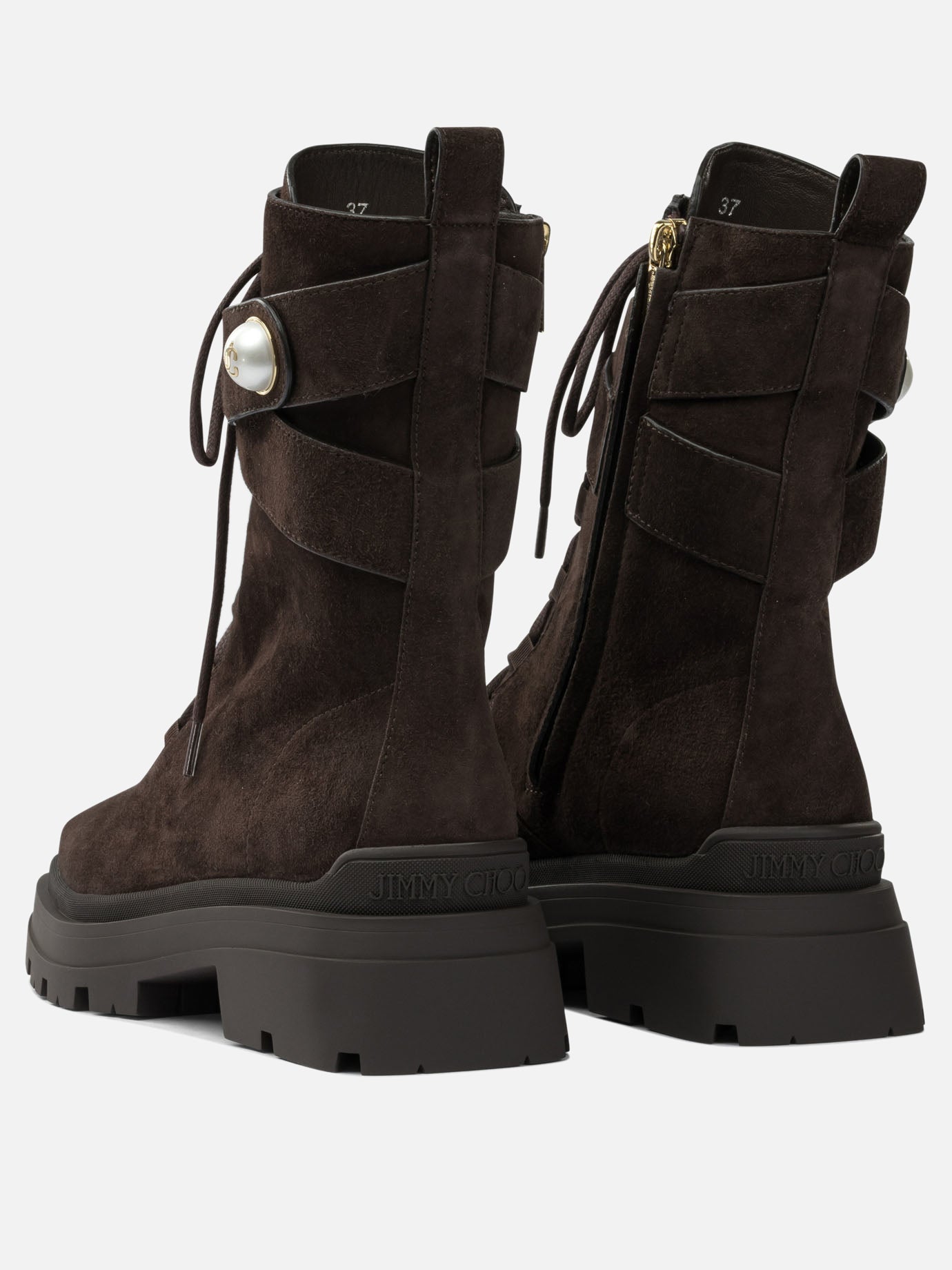 Anfibi 90% goat 10% lamb - 100% rubber  Marrone - Jimmy Choo Donna | PDP | VIETTI Online Store | thumbnail_4