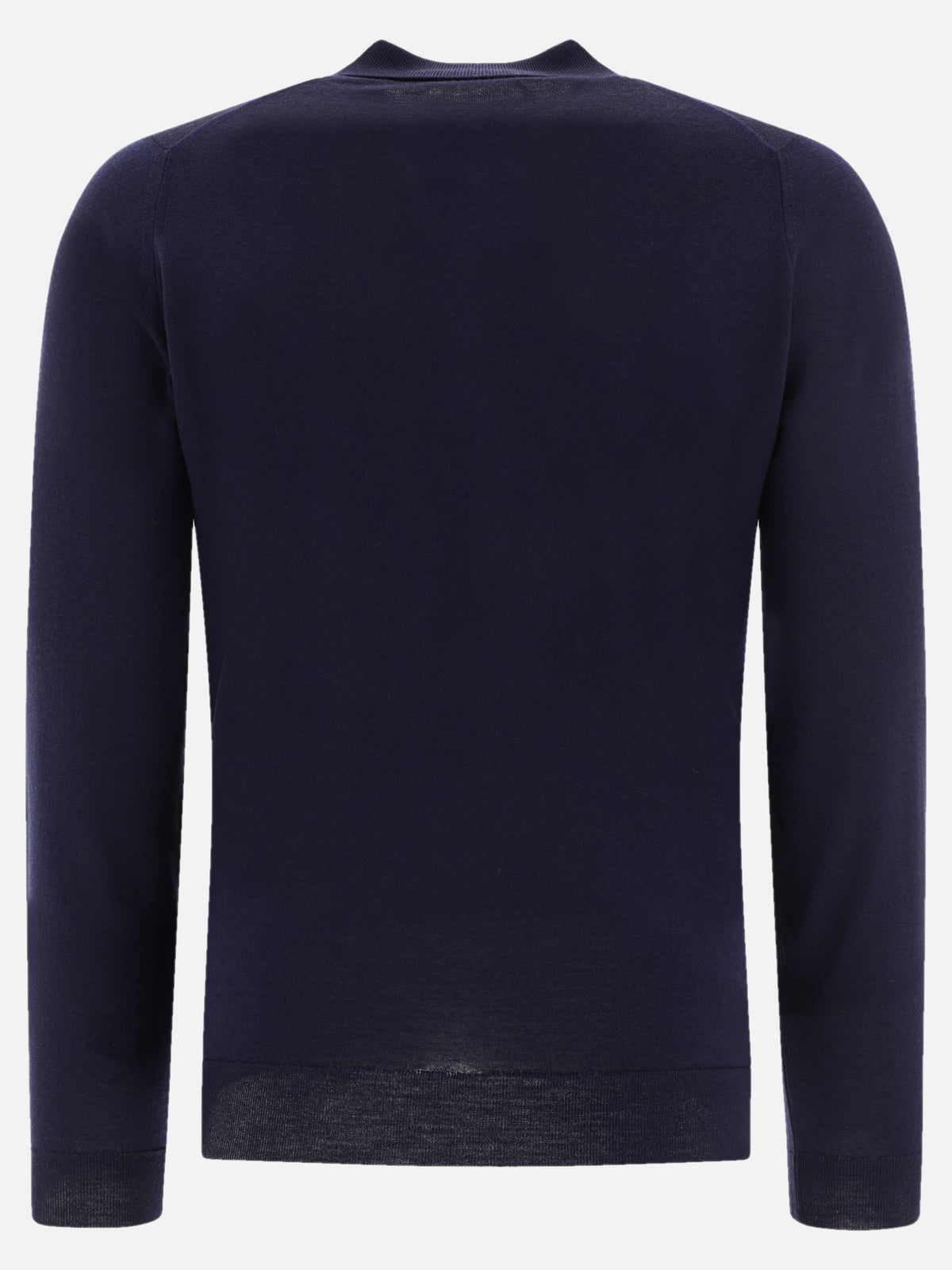 John Smedley "Belper" merino wool polo shirt Blue