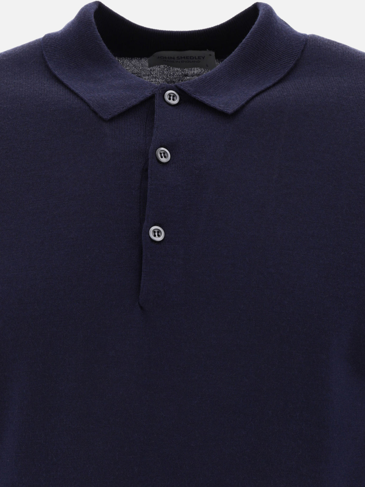 John Smedley "Belper" merino wool polo shirt Blue