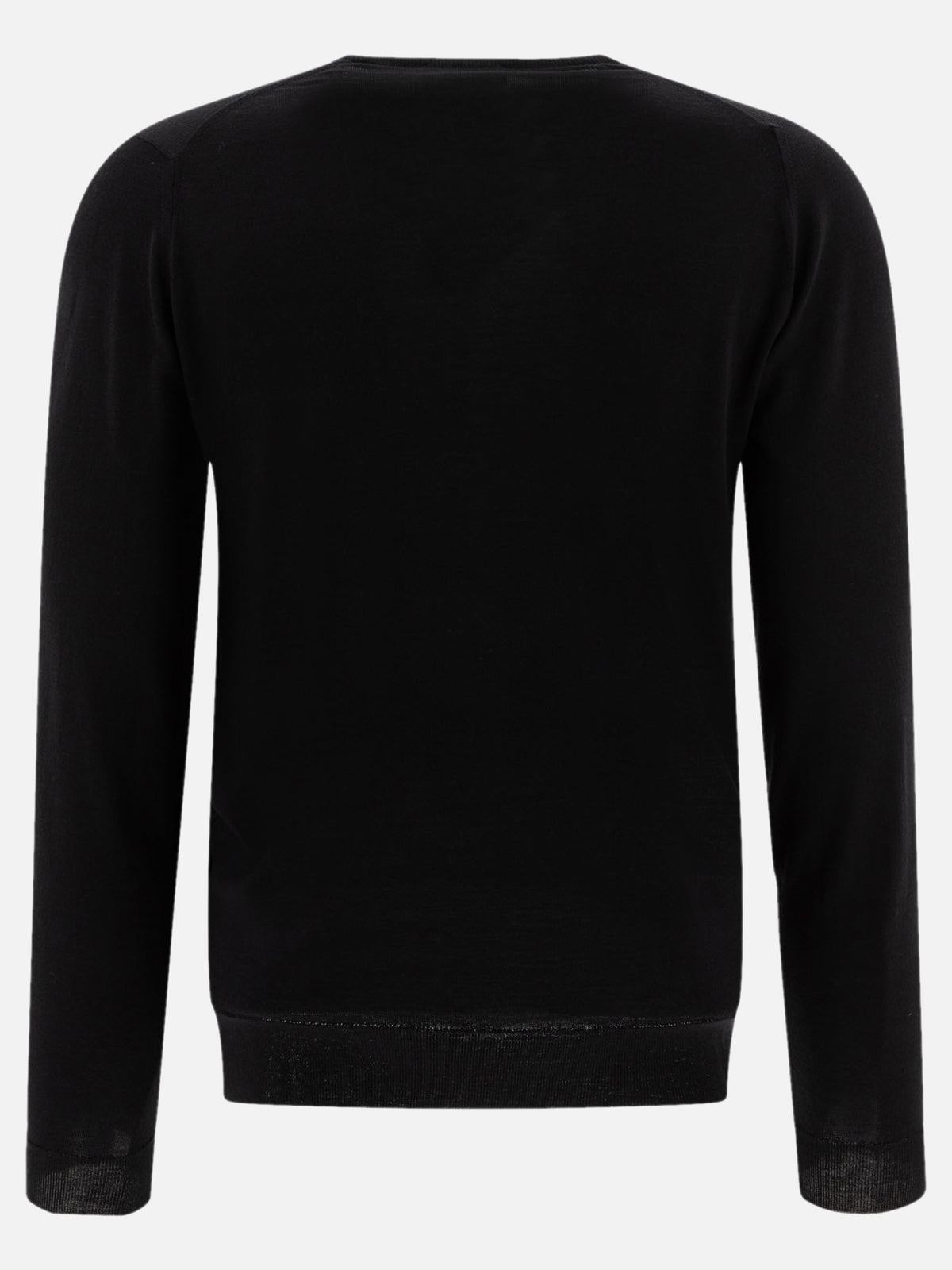 John Smedley Merino wool "Lundy" crewneck sweater in Black - VIETTI