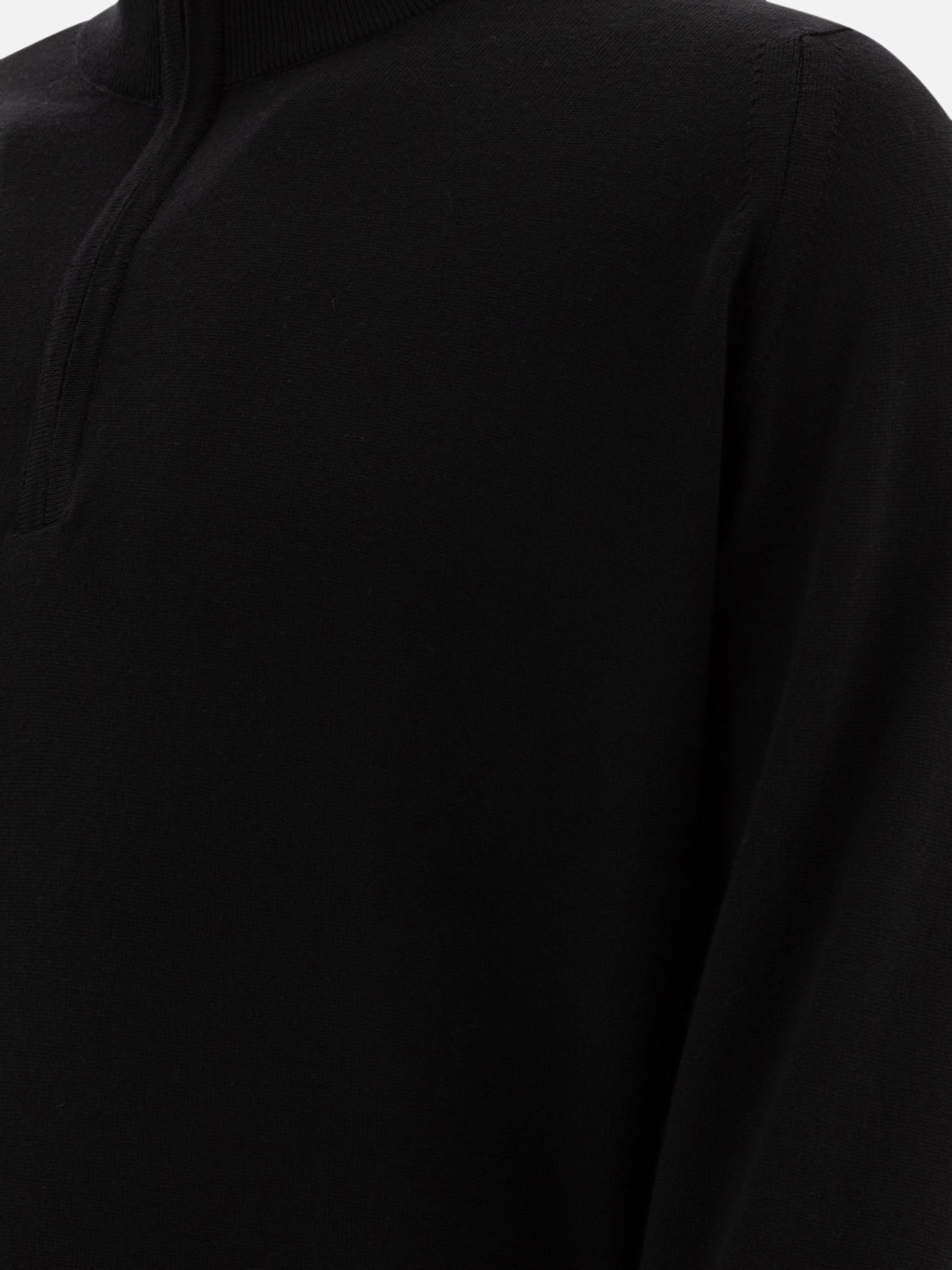 Maglioni con mezza zip Solid colour  Nero - John Smedley Uomo | PDP | VIETTI Online Store | thumbnail_4