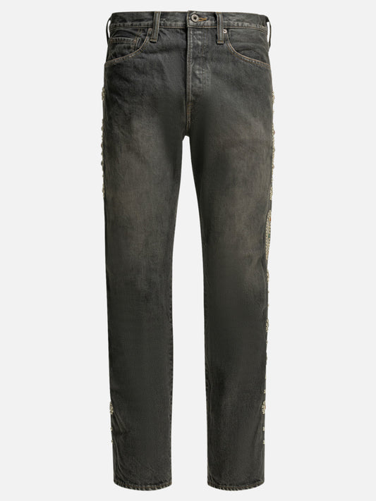 Jeans a gamba dritta Solid colour  Nero - KAPITAL Uomo | PLP | VIETTI Online Store 
