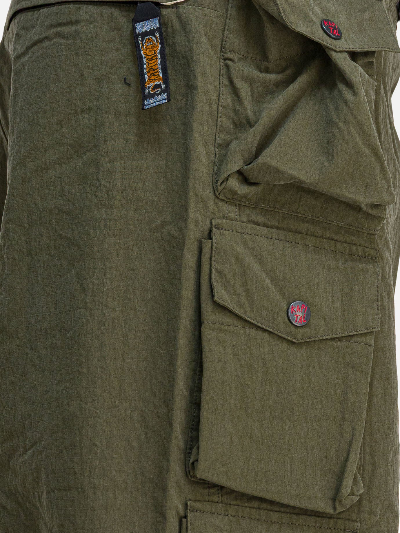 Cargo shorts Solid colour  Green - KAPITAL Men | PDP | VIETTI Online Store | thumbnail_4