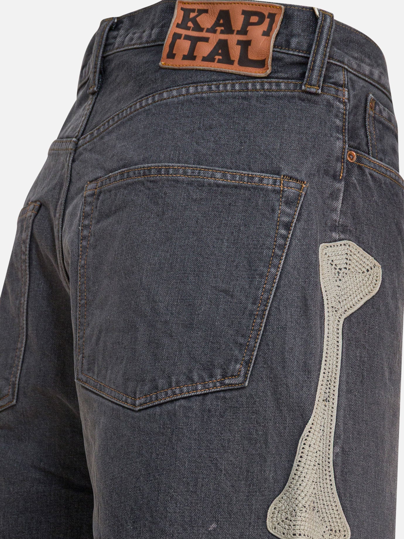 Five pockets shorts Solid colour  Grey - KAPITAL Men | PDP | VIETTI Online Store | Zoom-Modal_4
