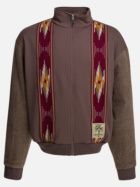 Felpe con zip Solid colour  Marrone - KAPITAL Uomo | VIETTI Online Store 

