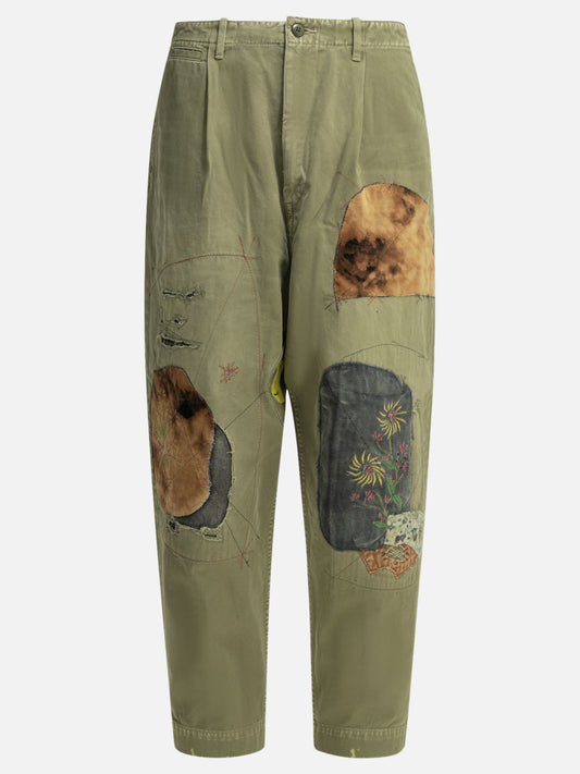 Leisure trousers Embroidered  Green - KAPITAL Men | PDP | VIETTI Online Store 
