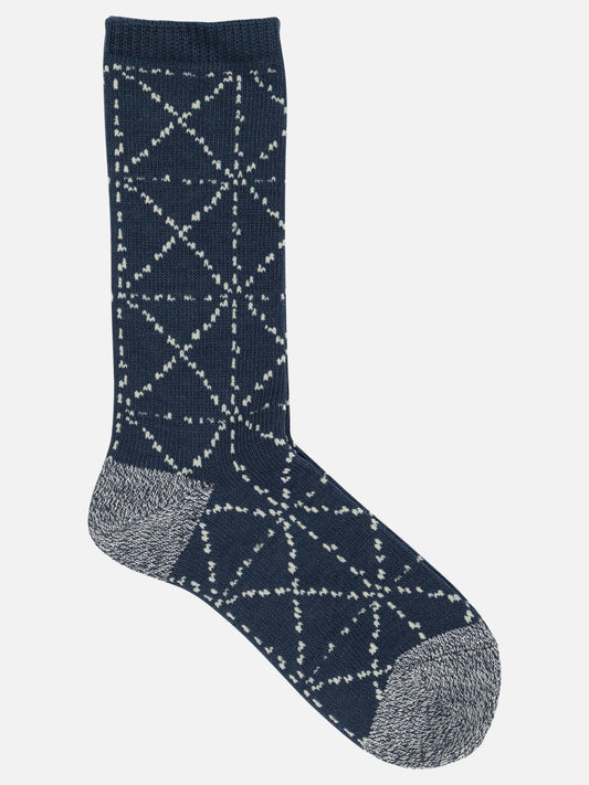 KAPITAL "Sashiko" Socks Blue

