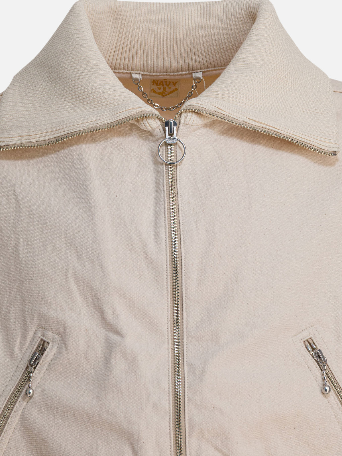 KAPITAL Cotton canvas bomber jacket Beige