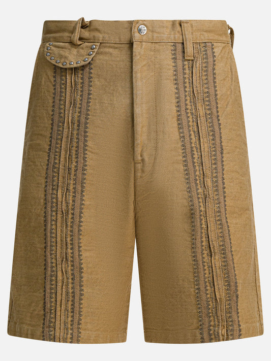 Five pockets shorts Solid colour  Beige - KAPITAL Men | PLP | VIETTI Online Store 
