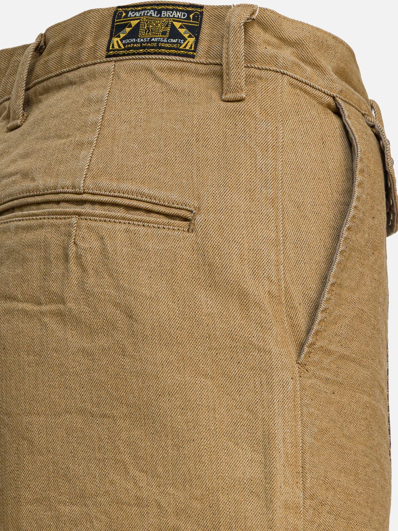 Five pockets shorts Solid colour  Beige - KAPITAL Men | PDP | VIETTI Online Store | thumbnail_4