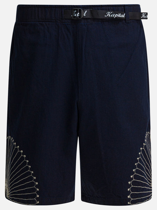 Drawstring shorts Denim  Blue - KAPITAL Men | PLP | VIETTI Online Store 
