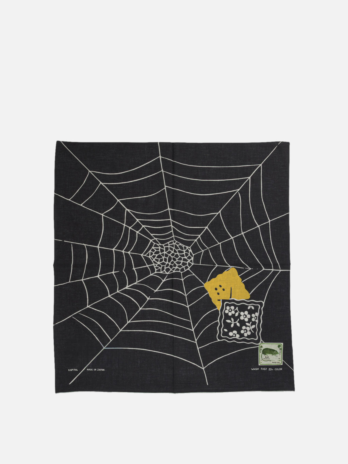 KAPITAL Bandana "Fastcolor Selvedge" Black
