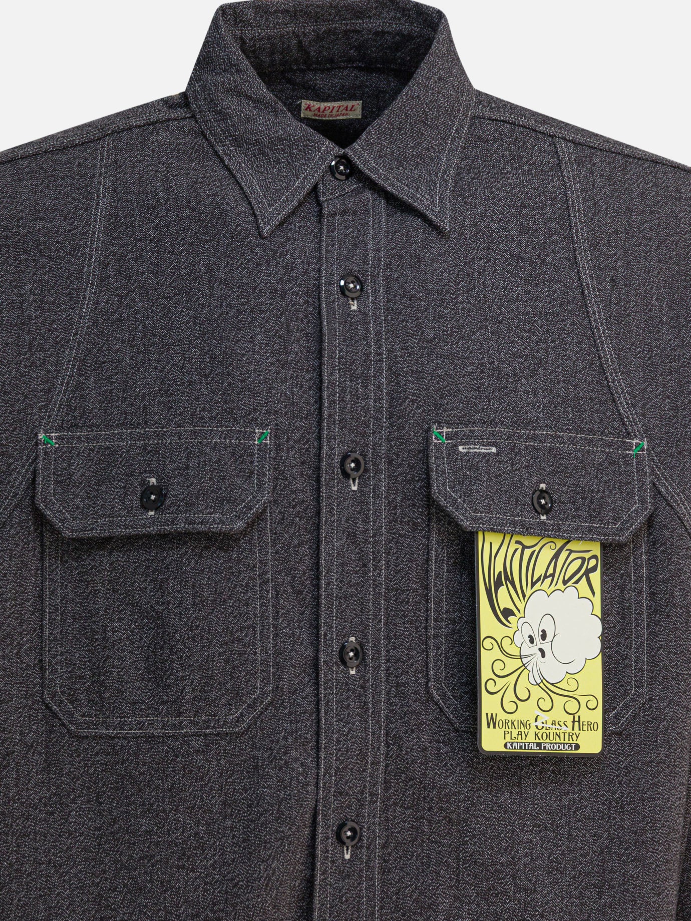 Camicie casual Solid colour  Grigio - KAPITAL Uomo | PDP | VIETTI Online Store | Zoom-Modal_3
