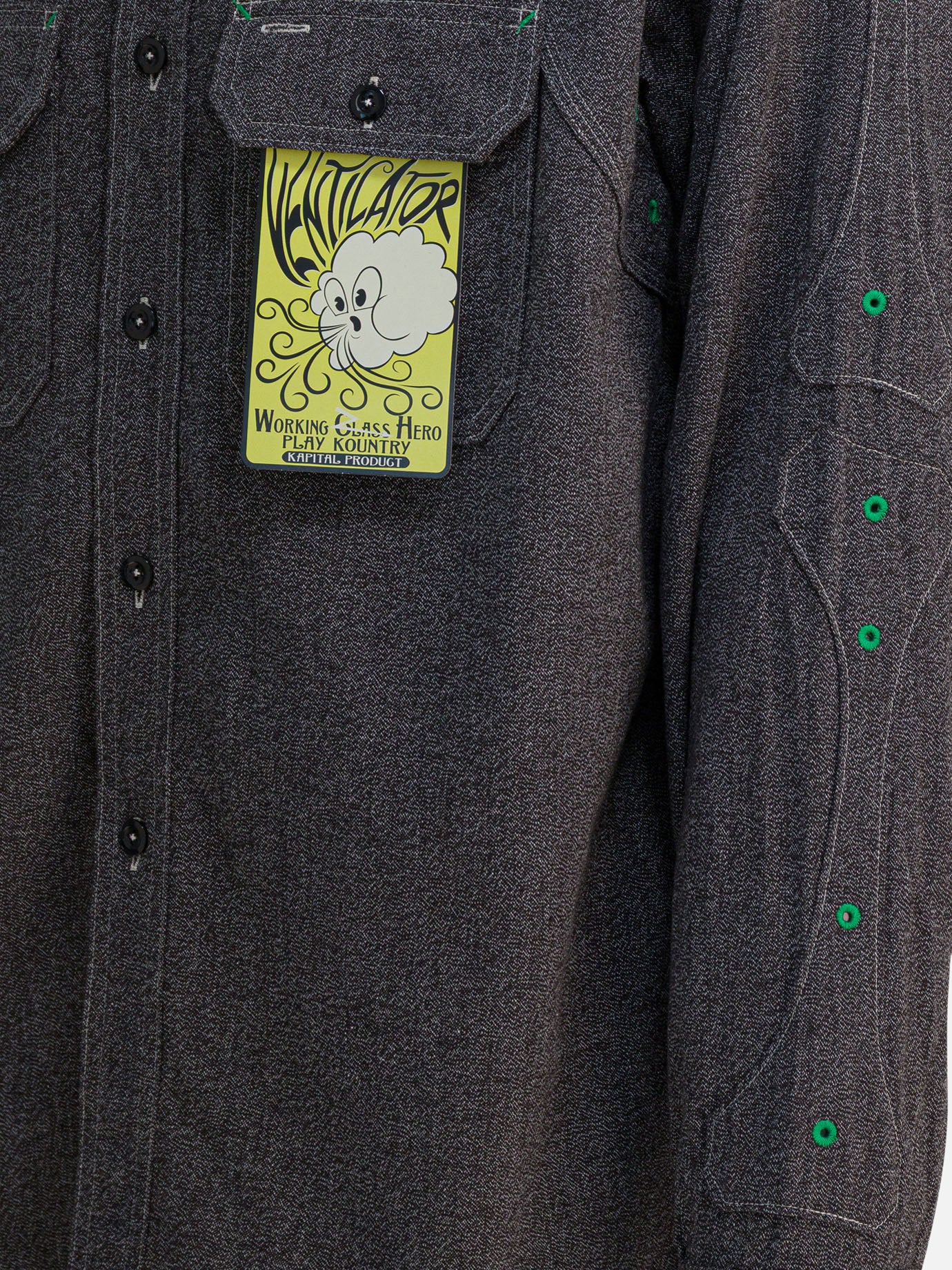 Camicie casual Solid colour  Grigio - KAPITAL Uomo | PDP | VIETTI Online Store | Zoom-Modal_4

