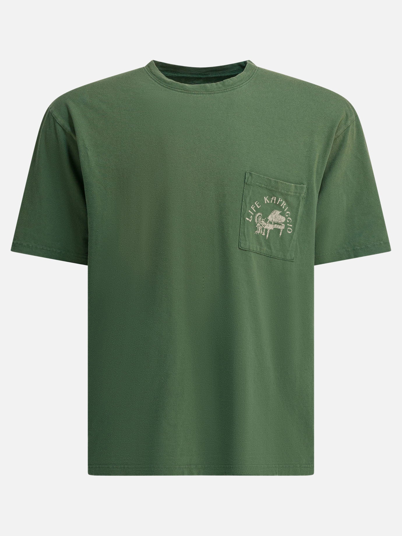 T-shirt girocollo Print  Verde - KAPITAL Uomo | PDP | VIETTI Online Store | Zoom-Modal
